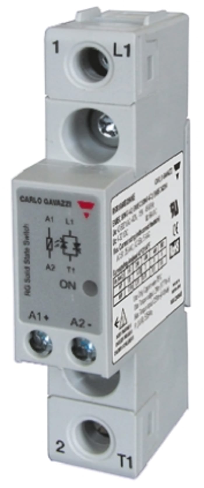 Carlo Gavazzi RGS1 Series Solid State Relay, 25 A Load, Panel Mount, 240 V ac Load, 275V ac Control