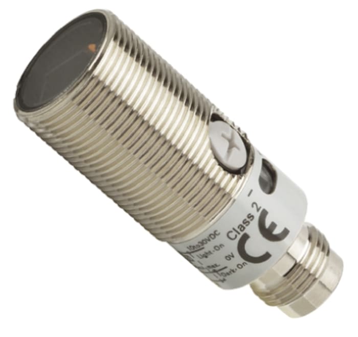 Fotocélula de cuerpo cilíndrico Omron, Sistema Difuso, alcance 300 mm, salida NPN, Conector de M12 4 clavijas, IP67,