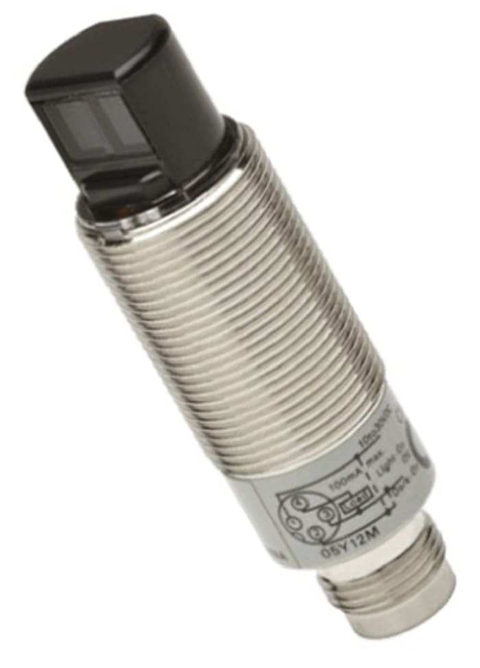 Omron Diffuse Photoelectric Sensor, Barrel Sensor, 100 mm Detection Range