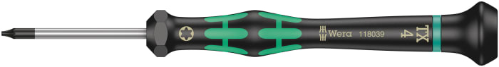 Wera Torx Precision Screwdriver, T4 Tip, 40 mm Blade