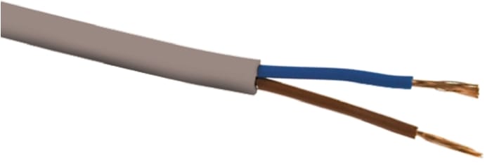 Câbles d'alimentation RS PRO  2x0,75 mm²Euroclass Eca, Gris