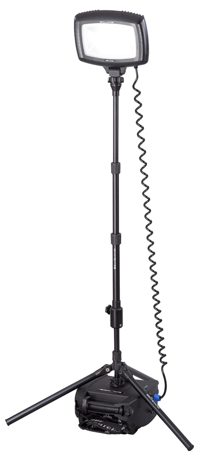 Luz de trabajo, Nightsearcher, NSSOLARISLITE6K, Foco de Haz Ancho Portátil, LED, IP65, Plástico, 1.3m, 280 mm