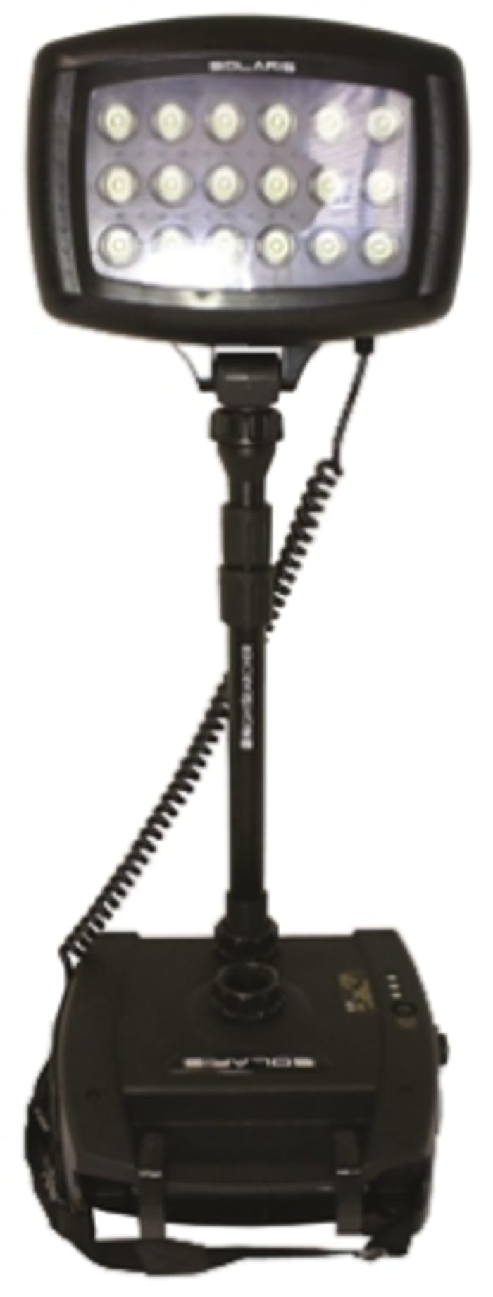 Luz de trabajo, Nightsearcher, NSSOLARISLITE-LI-ION16K-2A, Foco de Haz Ancho Portátil, LED, IP65, Plástico ABS, 180mm,