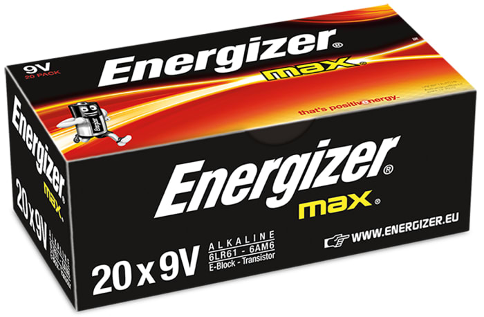 Energizer MAX Alkaline 9V Battery 9V PP3