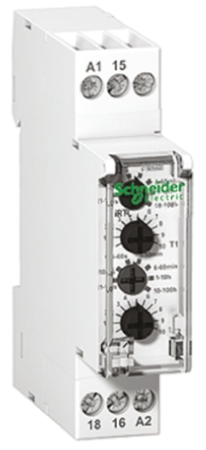 Schneider Electric IRTL Series DIN Rail Mount Timer Relay, SPDT