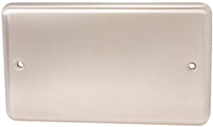 Deta 2 Gang Steel Faceplate & Mounting Plate