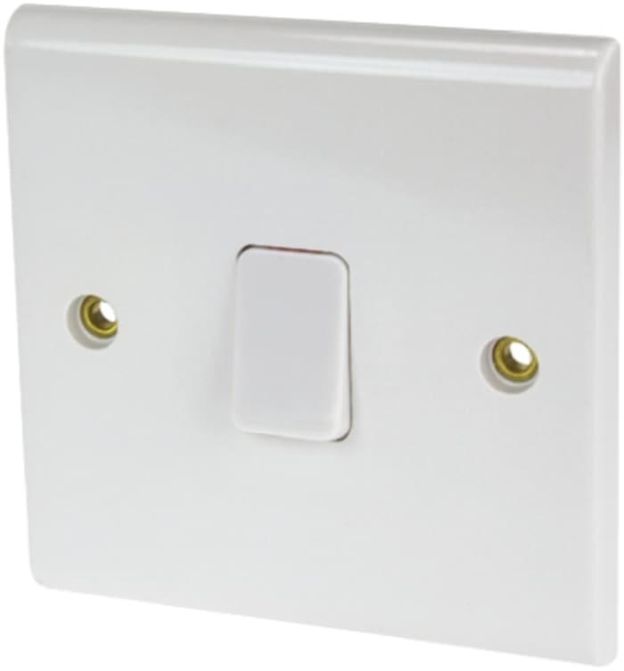 Interrupteur d'éclairage série Slimline IP2X Blanc Ultra-fin
