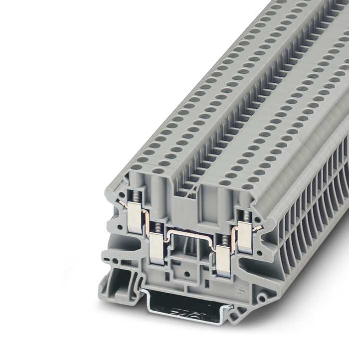 Phoenix Contact 3044542 UT 2.5-QUATTRO Series Grey, Single-Level, Screw Termination