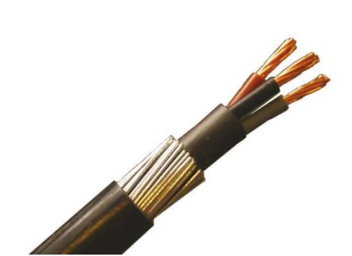 RS PRO 1.5 mm² 3 Core Armoured Cable Polyvinyl Chloride PVC