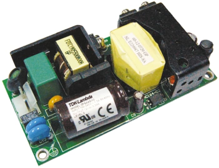 TDK-Lambda Embedded Switch Mode Power Supply (SMPS), ZPSA40-5, 5V dc, 6A, 30W, 1 Output, 120 → 370 V dc, 90