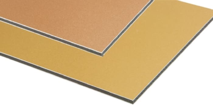 RS PRO Aluminium Composite Sheet 1200mm x 1200mm, 3mm Thick