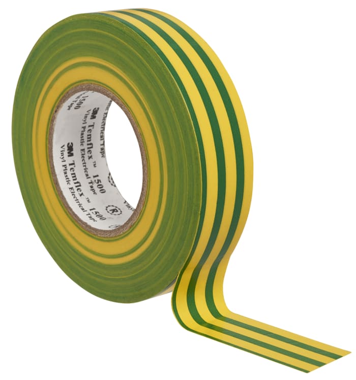 DE272951133 3M 3M Temflex 1500 Green/Yellow PVC Electrical Tape