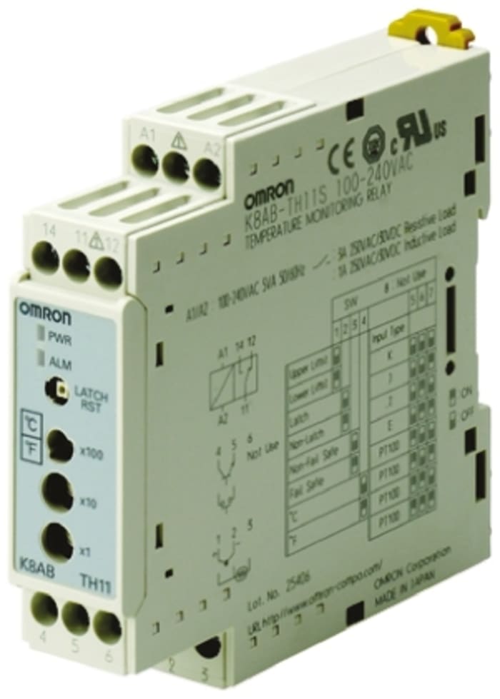 Omron Temperature Monitoring Relay, SPDT