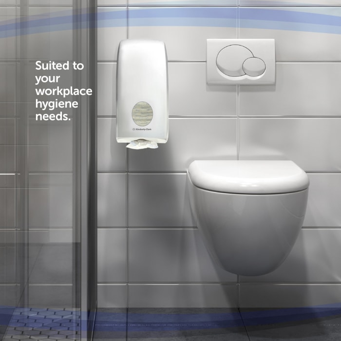 Kimberly Clark White Plastic Toilet Paper Dispenser, 170mm x 350mm x 380mm