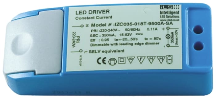 ILS, 15 → 52V Output, 18W Output, 350mA Output, Constant Current