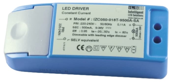 ILS, 9 → 36V Output, 18W Output, 500mA Output, Constant Current