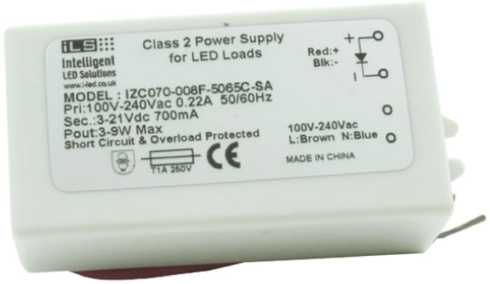 ILS LED Driver, 3 → 12V Output, 9W Output, 700mA Output, Constant Current