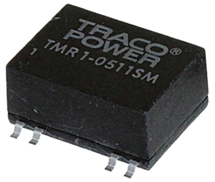 TRACOPOWER TMR 1SM DC-DC Converter, 5V dc/ 200mA Output, 9 → 18 V dc Input, 1W, Surface Mount, +85°C Max Temp