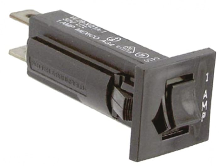 TE Connectivity Thermal Circuit Breaker - W28 Single Pole 32 V dc, 250V ac Voltage Rating, 1A Current Rating