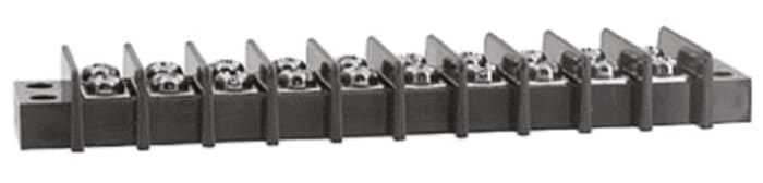 TE Connectivity Barrier Strip, 10 Contact, 11.1mm Pitch, 2 Row, 25A, 300 V