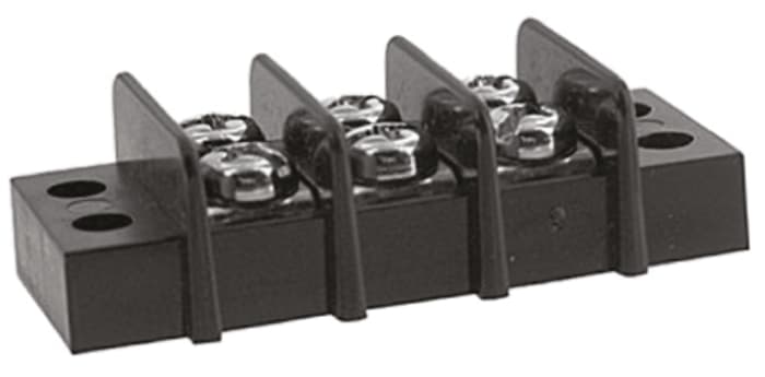 TE Connectivity Barrier Strip, 3 Contact, 9.53mm Pitch, 2 Row, 20A, 300 V