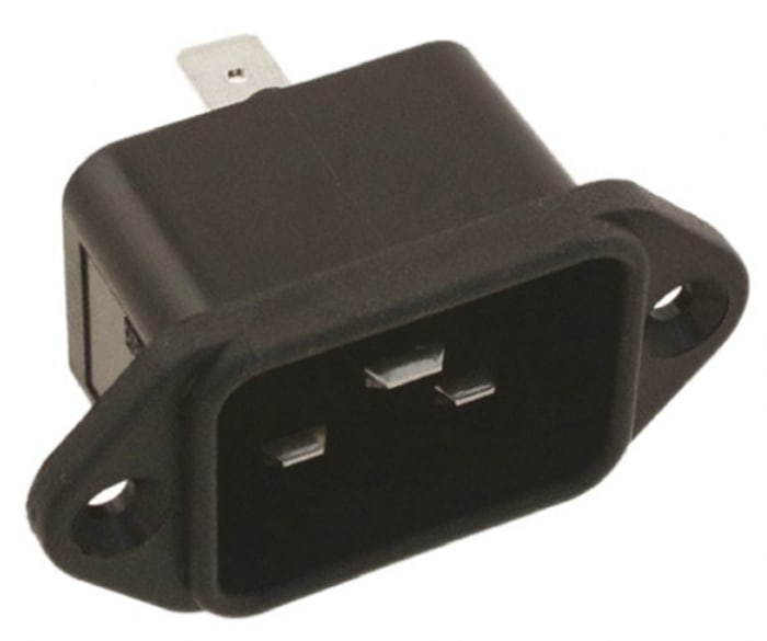 TE Connectivity IEC Connector Flange Mount Socket, 2P, 20A, 120 V ac, 250 V ac