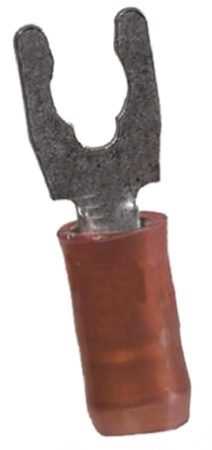 Cosse à fourche à souder TE Connectivity Isolé, Jaune 22AWG 0.4mm² 26AWG 0.1mm²