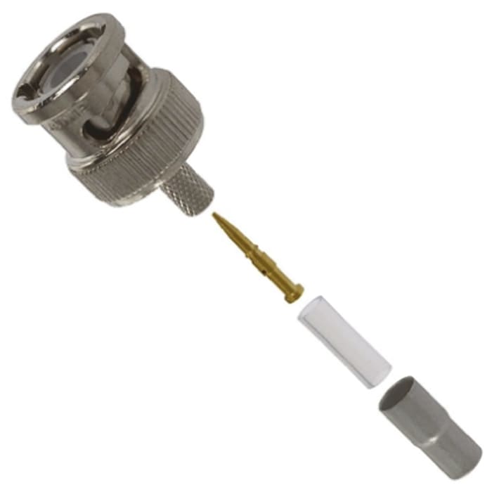 TE Connectivity, Plug Cable Mount BNC Connector, 50Ω, Crimp Termination, Straight Body