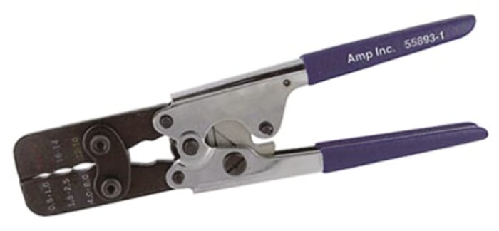 TE Connectivity Faston Hand Ratcheting Crimp Tool for Heatshrink Splices, Heatshrink Terminals, 0.3 → 5mm² Wire
