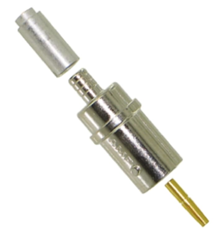TE Connectivity, Jack Cable Mount BNC Connector, 50Ω, Crimp Termination, Straight Body