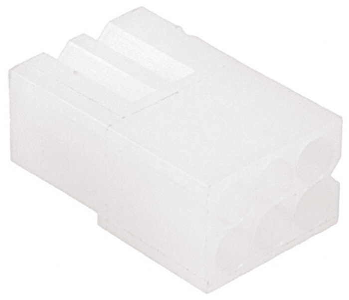 TE Connectivity, .062 Commercial Female Connector Housing, 3.68mm Pitch, 6 Way, 2 Row