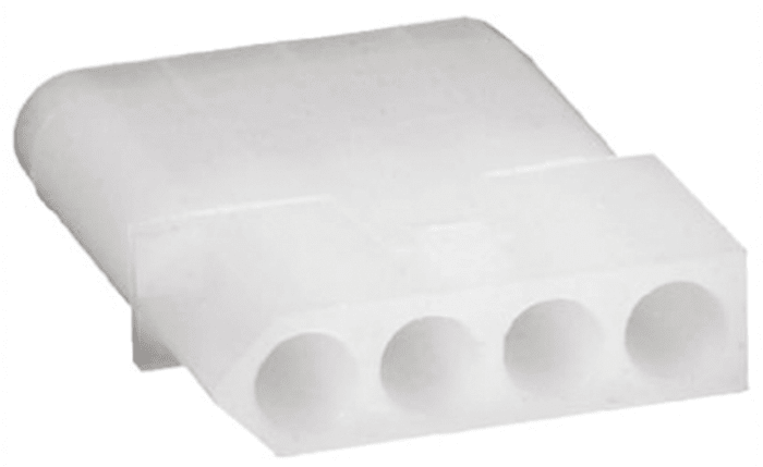 TE Connectivity, .093 Commercial Female Connector Housing, 5.029mm Pitch, 4 Way, 1 Row