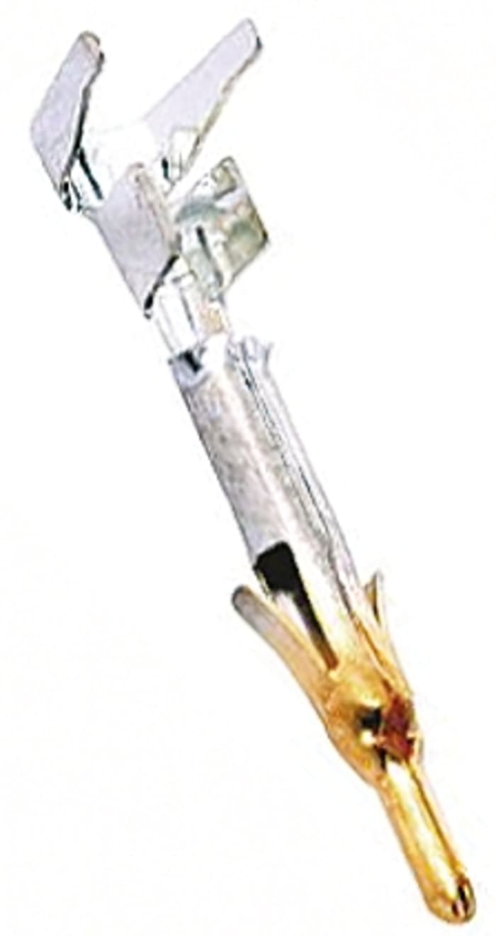 TE Connectivity Mini-Universal MATE-N-LOK Series Male Crimp Terminal, 22AWG Min, 18AWG Max