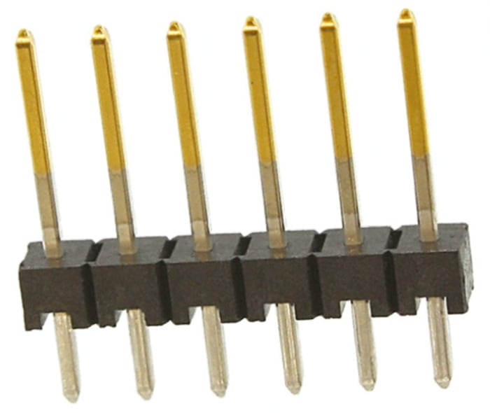 TE Connectivity AMPMODU MOD II Series Straight Through Hole Pin Header, 40 Contact(s), 2.54mm Pitch, 1 Row(s),