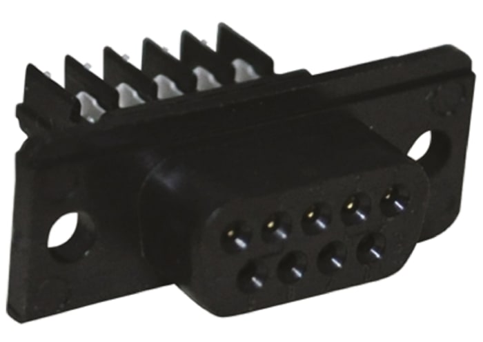 TE Connectivity Amplimite HDE-20 9 Way Cable Mount D-sub Connector Socket, 1.27mm Pitch