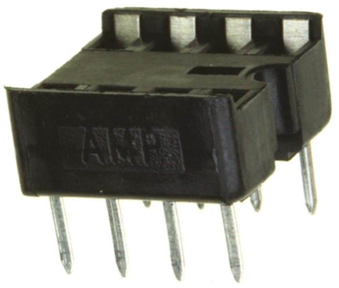 TE Connectivity 2.54mm Pitch Vertical 16 Way, Through Hole Standard Pin Closed Frame IC Dip Socket