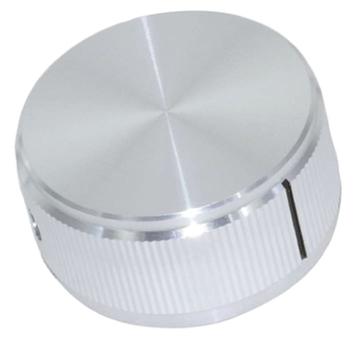 TE Connectivity 31.8mm Natural Potentiometer Knob for 6.35mm Shaft Splined, KN1250A1/4