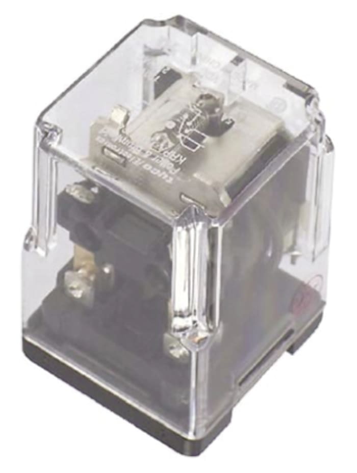 TE Connectivity Plug In Non-Latching Relay, 24V Coil, 5A Switching Current, DPDT