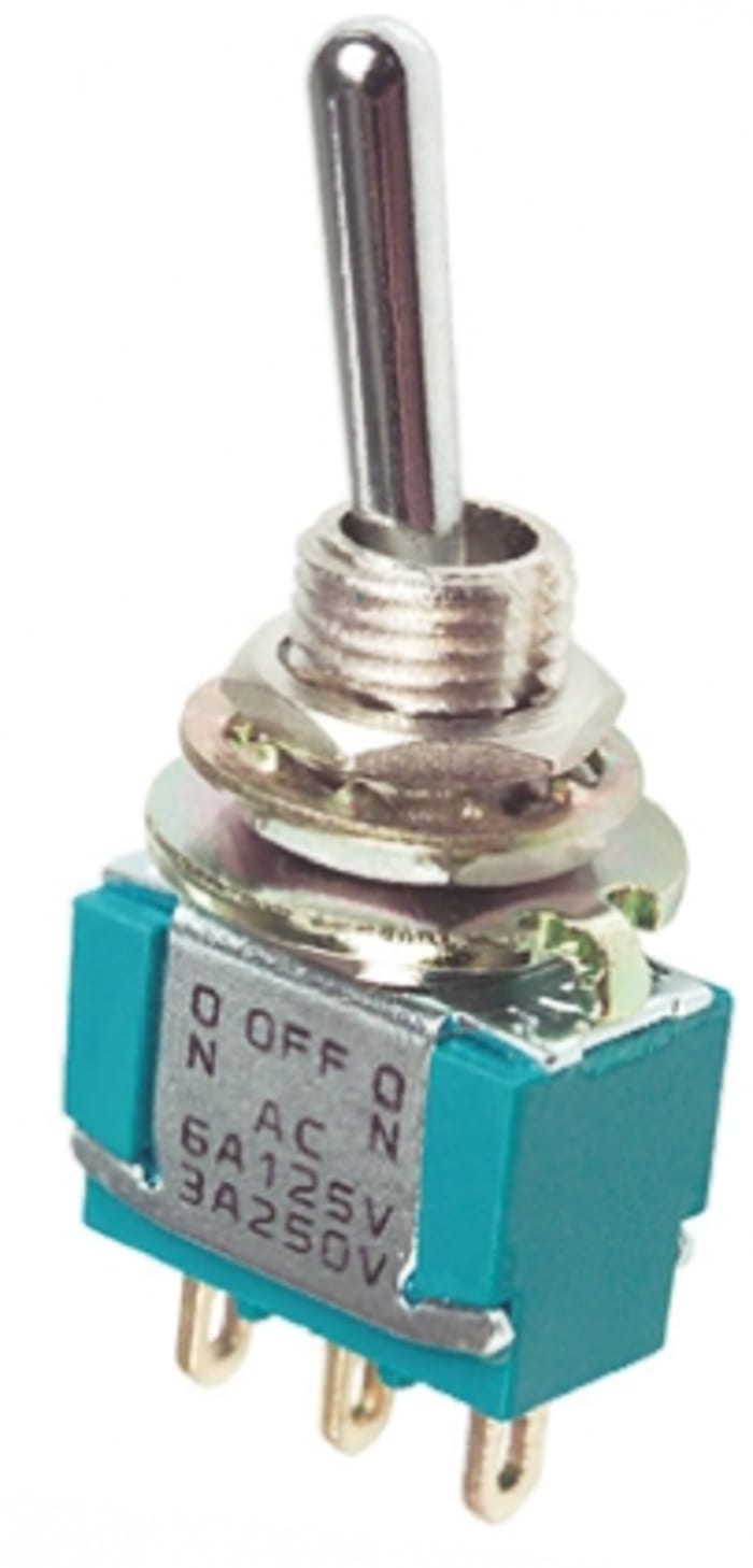 TE Connectivity Toggle Switch, Panel Mount, Momentary, SPDT, Wire Lug Terminal