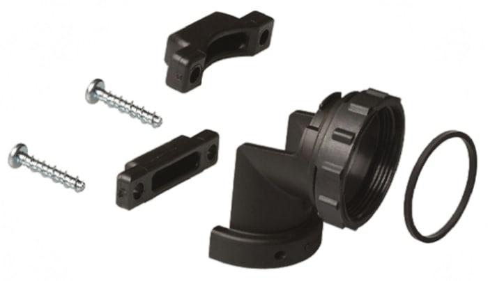 TE Connectivity Black Thermoplastic cable clamp, 17.86mm Max. Bundle