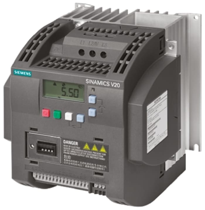 Variateur de fréquence Siemens SINAMICS V20, 1,5 kW 230 V c.a. 1 phase, 0 → 550Hz