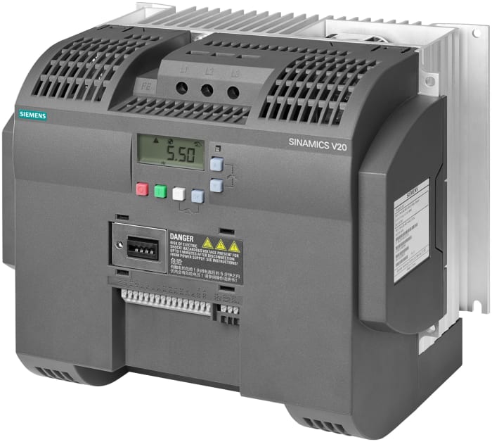Variateur de fréquence Siemens SINAMICS V20, 11 kW 400 V c.a. 3 phases, 21 A, 25 A., 0 → 550Hz