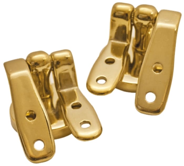 RS PRO Solid Brass Wooden Toilet Seat Hinge 7845522 RS Components