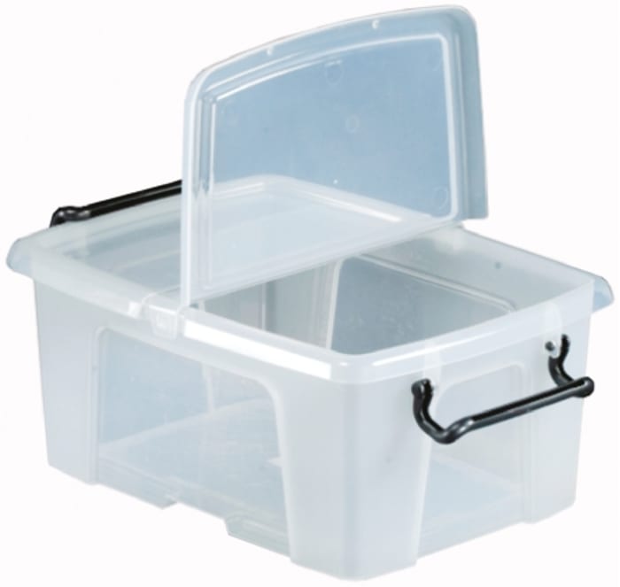 RS PRO  RS PRO 12L Transparent Polymer Small Storage Box, 170mm x