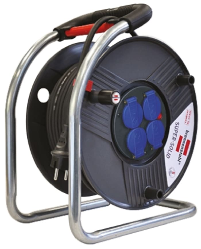 Enrouleur brennenstuhl 25m, 4 prise FR 2P+T, 230 V, 16A, IP44