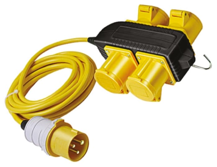 brennenstuhl 10m 4 Socket BS4343/EN60309 110V-16A Extension Lead, 110 V