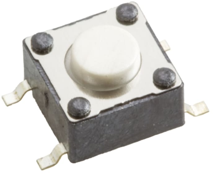 Wurth Elektronik White Tactile Switch, SPST 50 mA @ 12 V dc 0.9mm Surface Mount