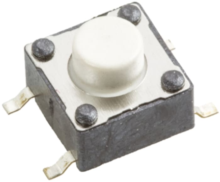 Wurth Elektronik White Tactile Switch, SPST 50 mA @ 12 V dc 1.6mm Surface Mount