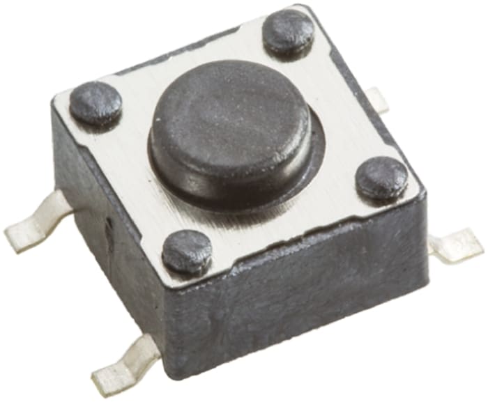 Wurth Elektronik Black Tactile Switch, SPST 50 mA @ 12 V dc 0.9mm Surface Mount
