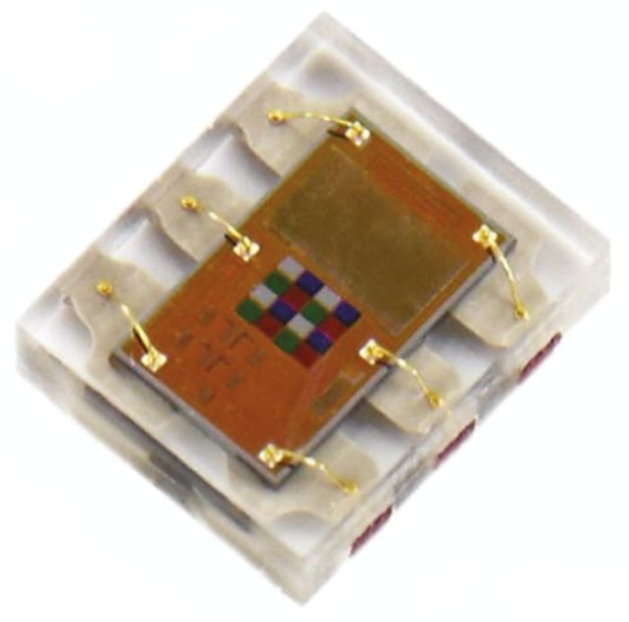 TCS34725FN ams OSRAM, Colour Sensor, Light to Serial 615 nm I2C 6-Pin FN